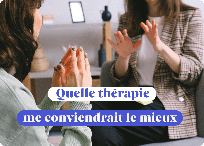 Une thérapie entre une psychologue et une femme on voit essentiellement leurs mains