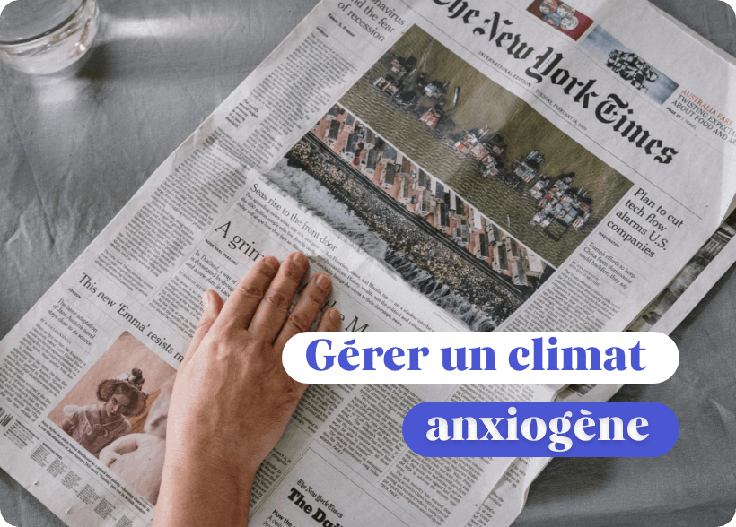 Une personne stressée des actualités sur le journal