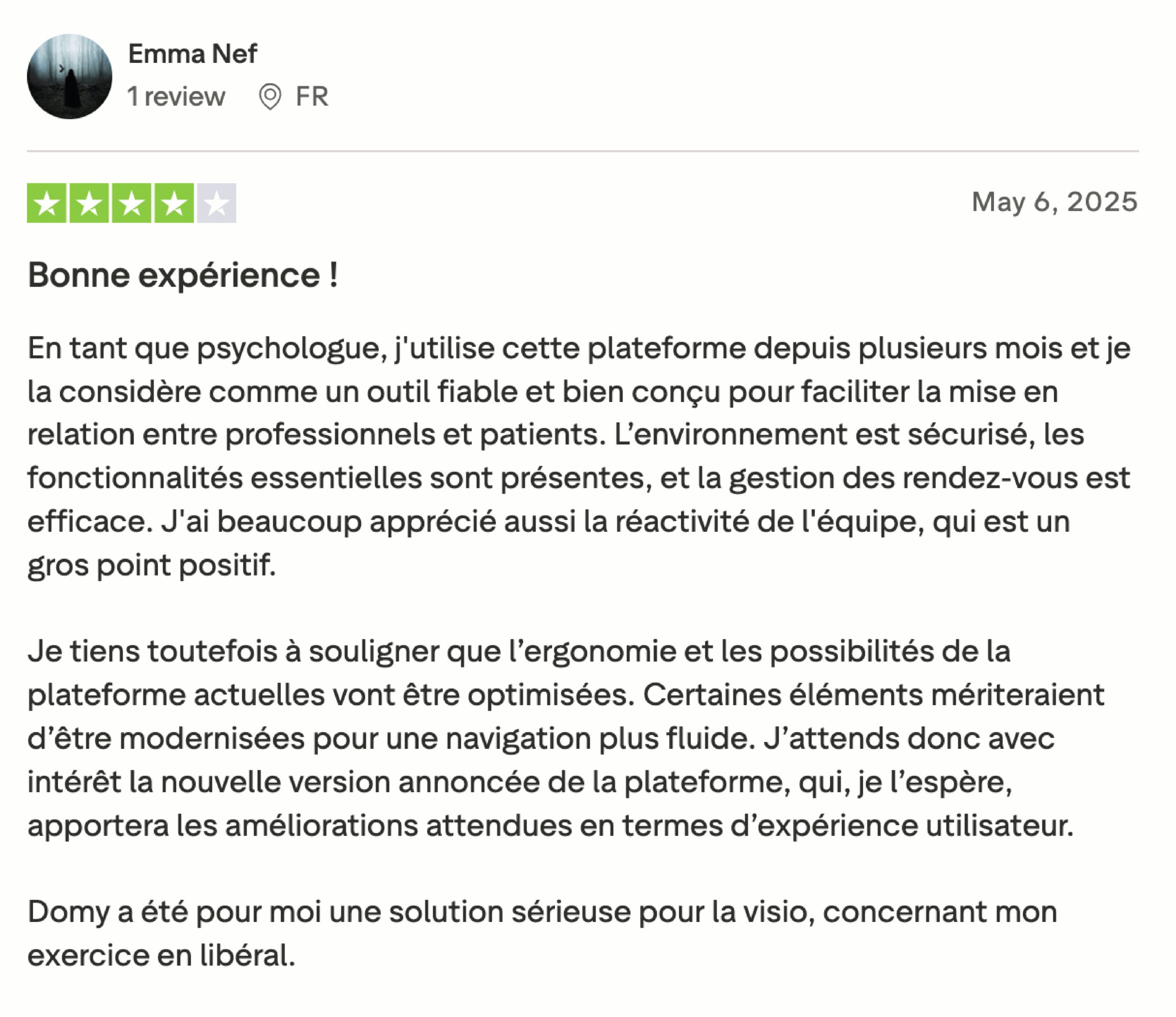 logiciel psychologue domy