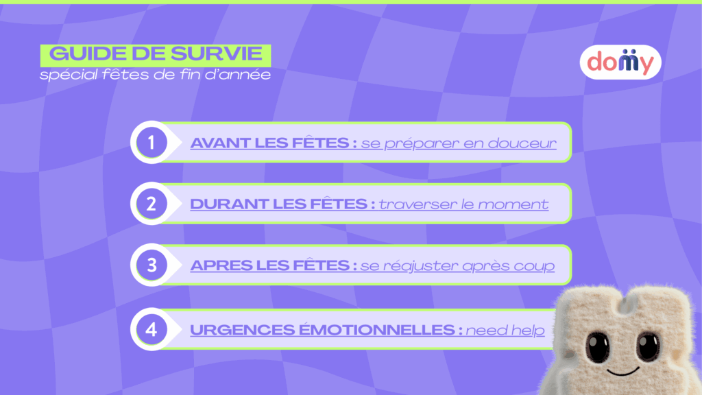 Guide de survie fêtes de fin d'année Domy